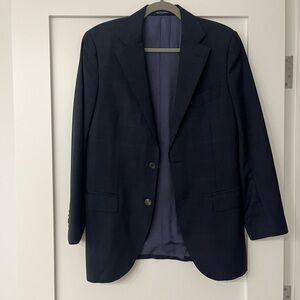 Suitsupply Navy Blue Patterned Suit (Jacket and Pants)
